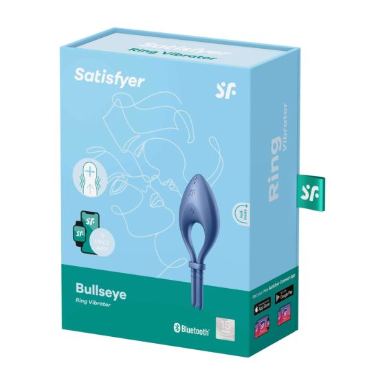 Satisfyer Bullseye - rechargeable smart vibrating penis ring (royal blue)