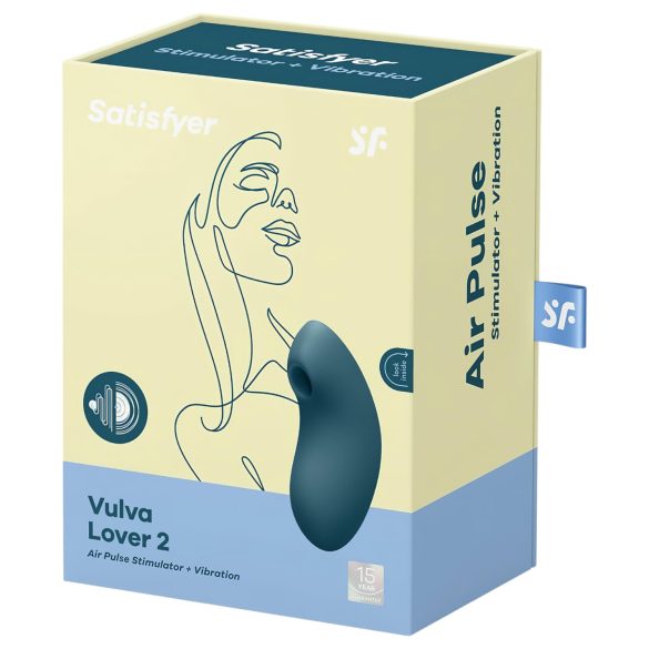 Satisfyer Vulva Lover 2 - kliitoristimulaator õhulainetega - laetav - sinine