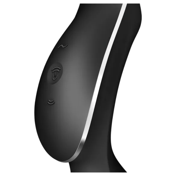 Satisfyer Curvy Trinity 2 - õhuimpulsi ja vibraator 2in1 - must