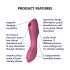 Satisfyer Curvy Trinity 3 - Õhulainete 2-in-1 vibraator (punane)