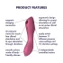 Satisfyer Curvy Trinity 3 - õhulainete ja vibreeriv 2in1 vibraator - punane