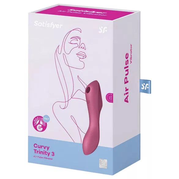 Satisfyer Curvy Trinity 3 - õhulainete ja vibreeriv 2in1 vibraator - punane