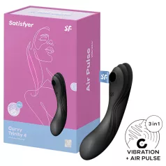   Satisfyer Curvy Trinity 4 - õhulainetega 2-in-1 vibraator (must)