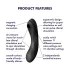 Satisfyer Curvy Trinity 4 - õhulainega 2in1 vibraator - must