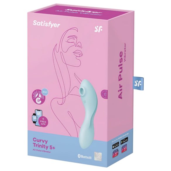 Satisfyer Curvy Trinity 5+ - nutikas 2in1 vibraator - sinine