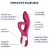 Satisfyer Embrace Me - aku ja kliitorivarsiga vibraator (punane)