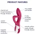 Satisfyer Embrace Me - aku vibraator kliitorile ja G-punktile - punane