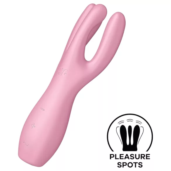 Satisfyer Threesome 3 - kliitorivibraator - akulaetav - roosa