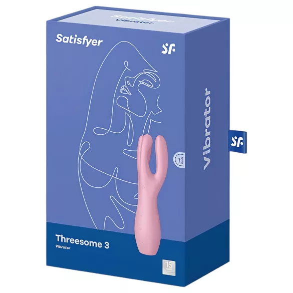 Satisfyer Threesome 3 - kliitorivibraator - akulaetav - roosa