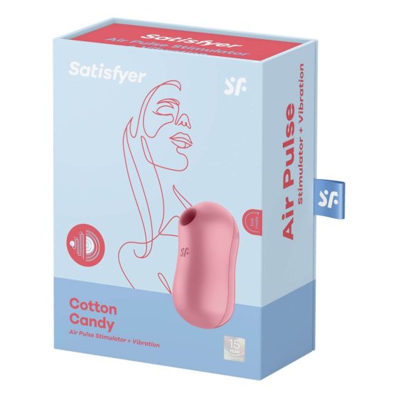 Satisfyer Cotton Candy - rechargeable air clitoral vibrator (coral)