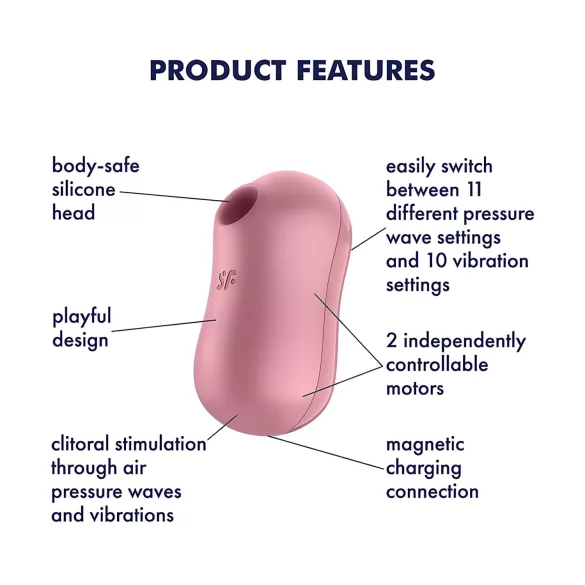 Satisfyer Cotton Candy - õhulainega kliitorivibraator - korall