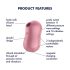 Satisfyer Cotton Candy - õhulaine kliitorivibraator (korall)