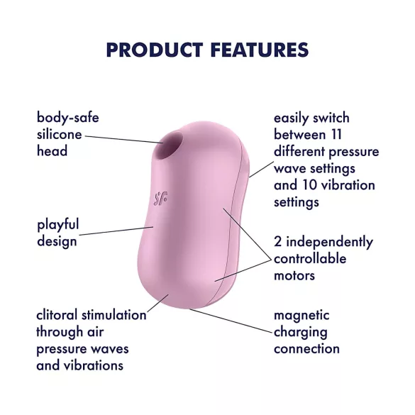 Satisfyer Cotton Candy - kliitorivibraator õhulainega - laetav - lilla
