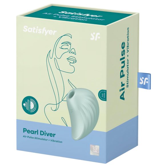 Satisfyer Pearl Diver - õhuvooluga kliitorivibraator - menta värv