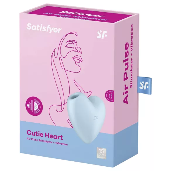 Satisfyer Cutie Heart - aku kliitoristimulaator õhulainetega - sinine
