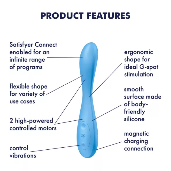 Satisfyer G-spot Flex 4 - rakendusega juhitav G-punkti vibraator (türkiissinine)
