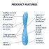 Satisfyer G-spot Flex 4 - nutikas G-punkti vibraator (türkiis)