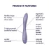 Satisfyer - G-punkti vibraator - painduv, akuga, veekindel - lilla