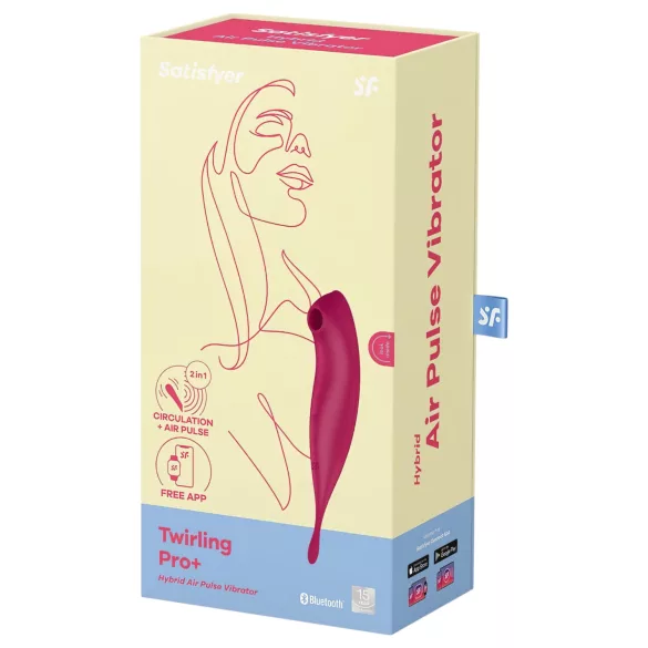 Satisfyer Twirling Pro - rakendusega juhitav kliitorivibraator (punane)