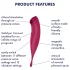 Satisfyer Twirling Pro - rakendusega juhitav kliitorivibraator (punane)