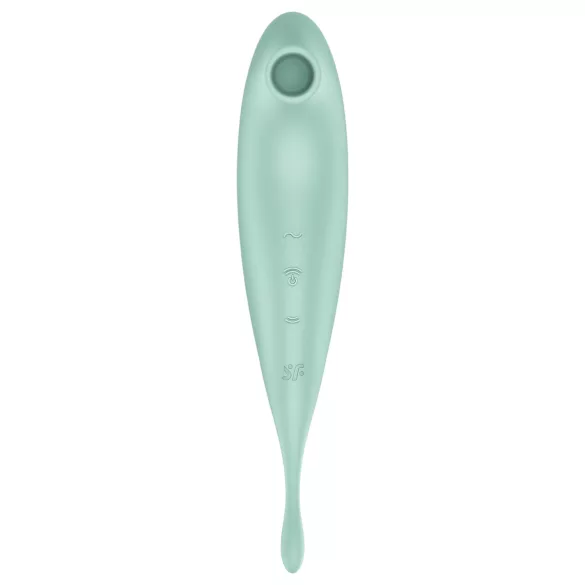Satisfyer Twirling Pro - rakendusega juhitav kliitorivibraator (mündiroheline)