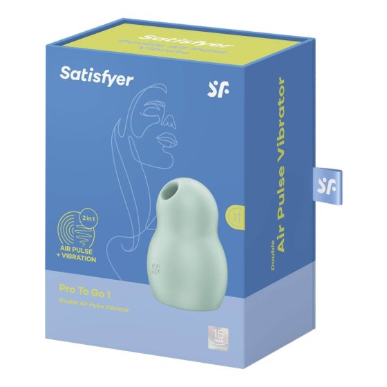 Satisfyer Pro To Go 1 - Rechargeable, Airwave Clitoral Vibrator (Mint)