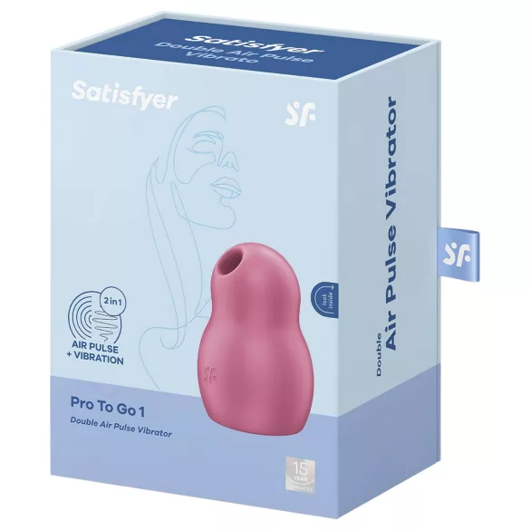 Satisfyer Pro To Go 1 - aku klitoristimulaator - õhulainetega - punane