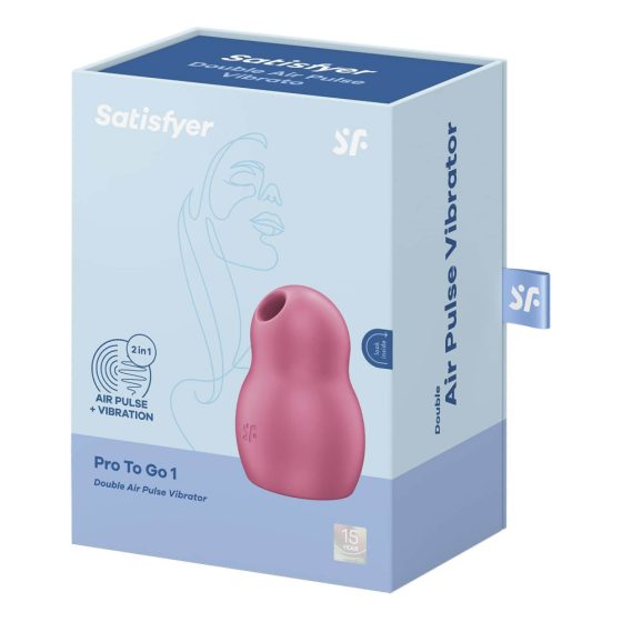 Satisfyer Pro To Go 1 - Rechargeable, Airwave Clitoral Vibrator (red)