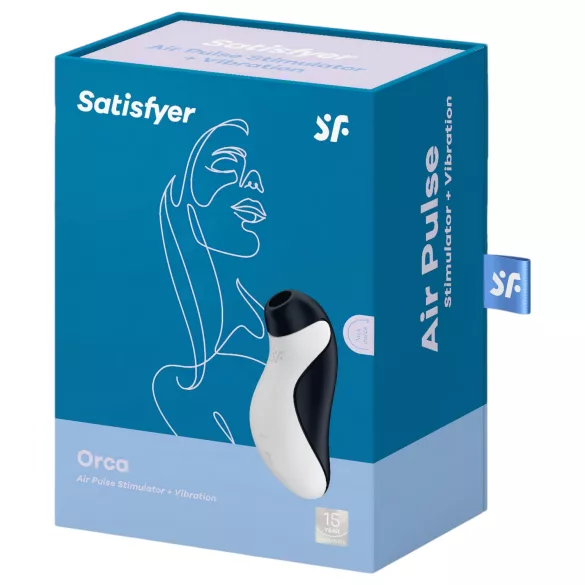 Satisfyer Orca - veekindel õhuimpulssiga kliitori stimulaator (must-valge)