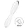 Satisfyer Dazzling Crystal 1 - kaheotsaline klaasist dildo - läbipaistev