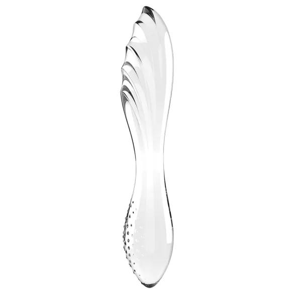 Satisfyer Dazzling Crystal 1 - kaheotsaline klaasist dildo - läbipaistev