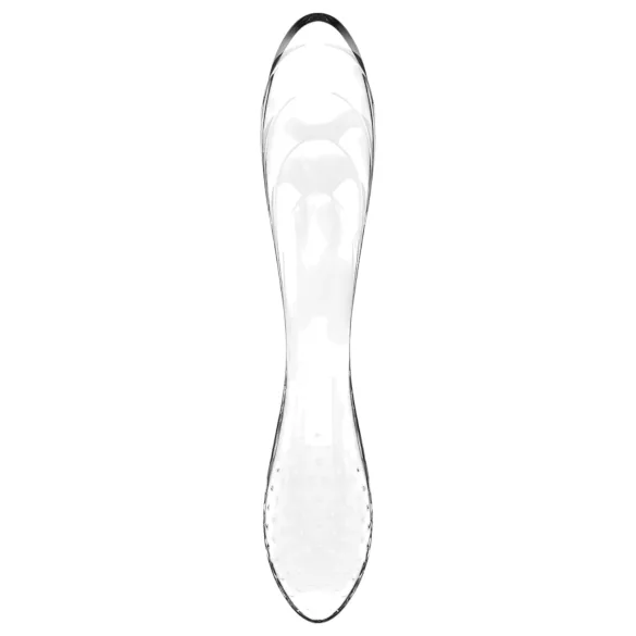 Satisfyer Dazzling Crystal 1 - kaheotsaline klaasist dildo - läbipaistev