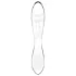 Satisfyer Dazzling Crystal 1 - kaheotsaline klaasist dildo - läbipaistev