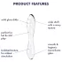 Satisfyer Dazzling Crystal 1 - kaheotsaline klaasist dildo - läbipaistev