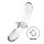 Satisfyer Double Crystal - kahepoolne klaasist dildot (läbipaistev)