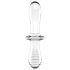 Satisfyer Double Crystal - kahepoolne klaasist dildot (läbipaistev)