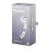 Satisfyer Double Crystal - kahepoolne klaasist dildot (läbipaistev)