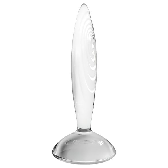 Satisfyer Sparkling Crystal - klaasist dildos - ribiline - läbipaistev