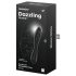 Satisfyer Dazzling Crystal 1 - kahepoolne klaasdildo (must)