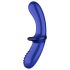 Satisfyer Double Crystal - topeltklaasist dildote (sinine)