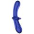 Satisfyer Double Crystal - topeltklaasist dildote (sinine)