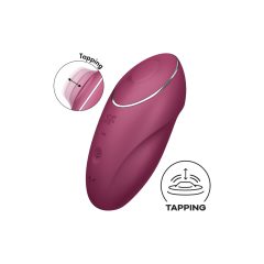   Satisfyer Tap & Climax 1 - vibrátor a stimulátor klitorisu 2v1 (červený)