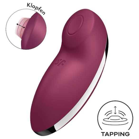 Satisfyer Tap & Climax 2 - 2in1 kliitorieelisti ja vibraator, punane
