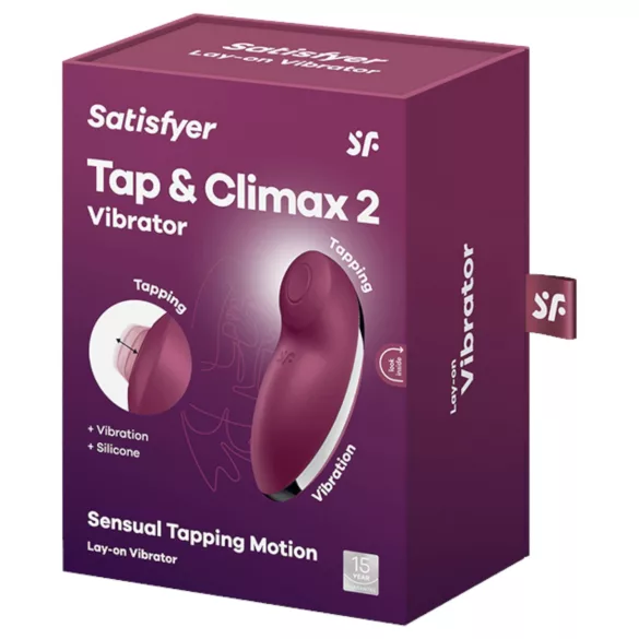 Satisfyer Tap & Climax 2 - 2in1 kliitori stimulaator ja vibraator - punane