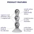 Satisfyer Triple Ball-R - pärlitega dildo - hall