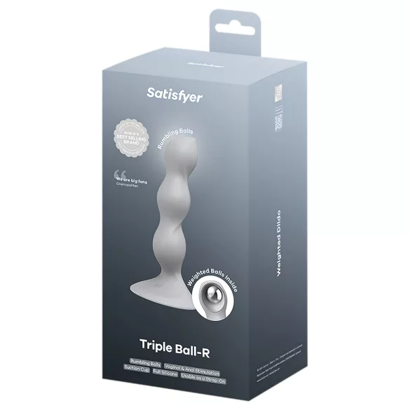 Satisfyer Triple Ball-R - pärlitega dildo - hall