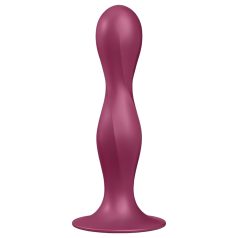 Satisfyer Double Ball-R - vaakumiga kaalutud dildo - punane