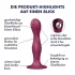 Satisfyer Double Ball-R - vaakumiga kaalutud dildo - punane