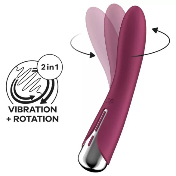 Satisfyer Spinning Vibe 1 - pöörleva otsaga G-punkti vibraator (punane)