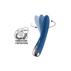   Satisfyer Spinning Vibe 1 - vibrátor s rotující hlavicí pro bod G (modrý)